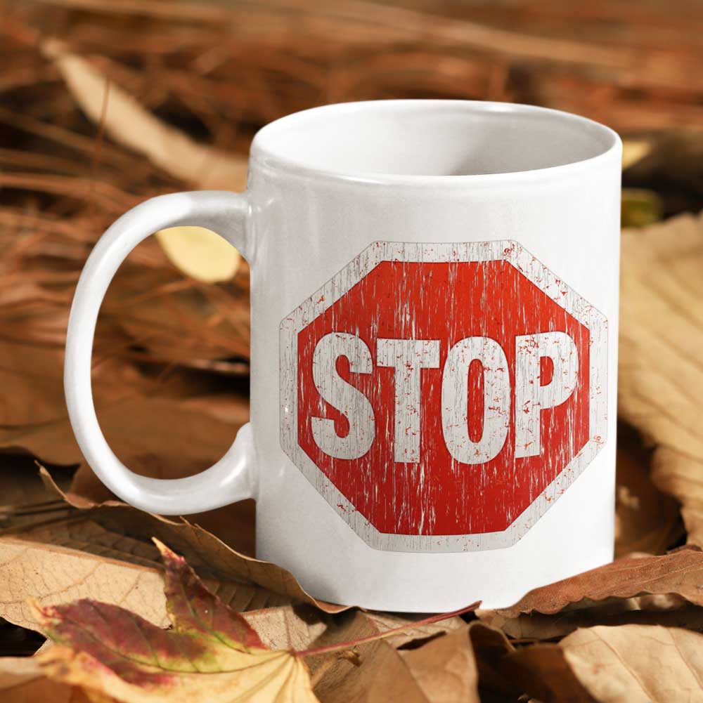 Чашка зі знаком Stop