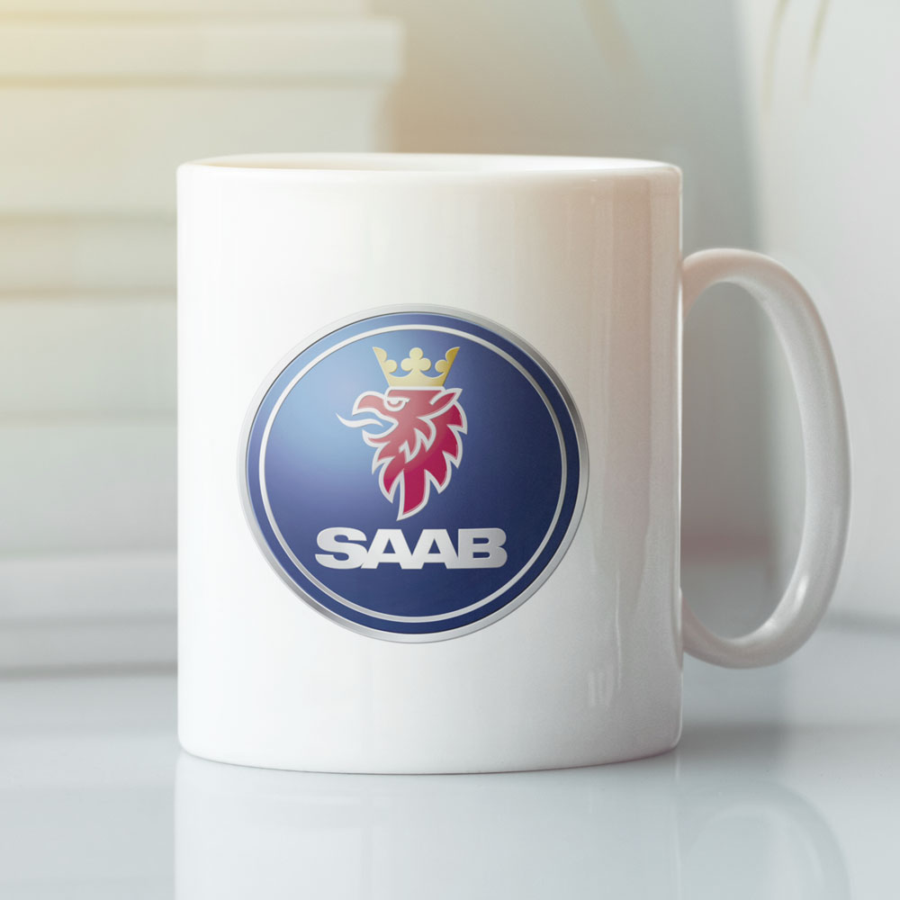 Чашка з логотипом SAAB
