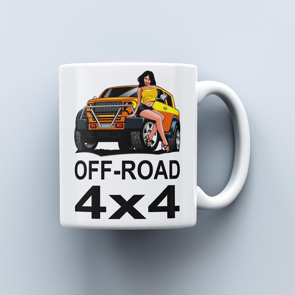 Чашка з написом Off-Road 4x4