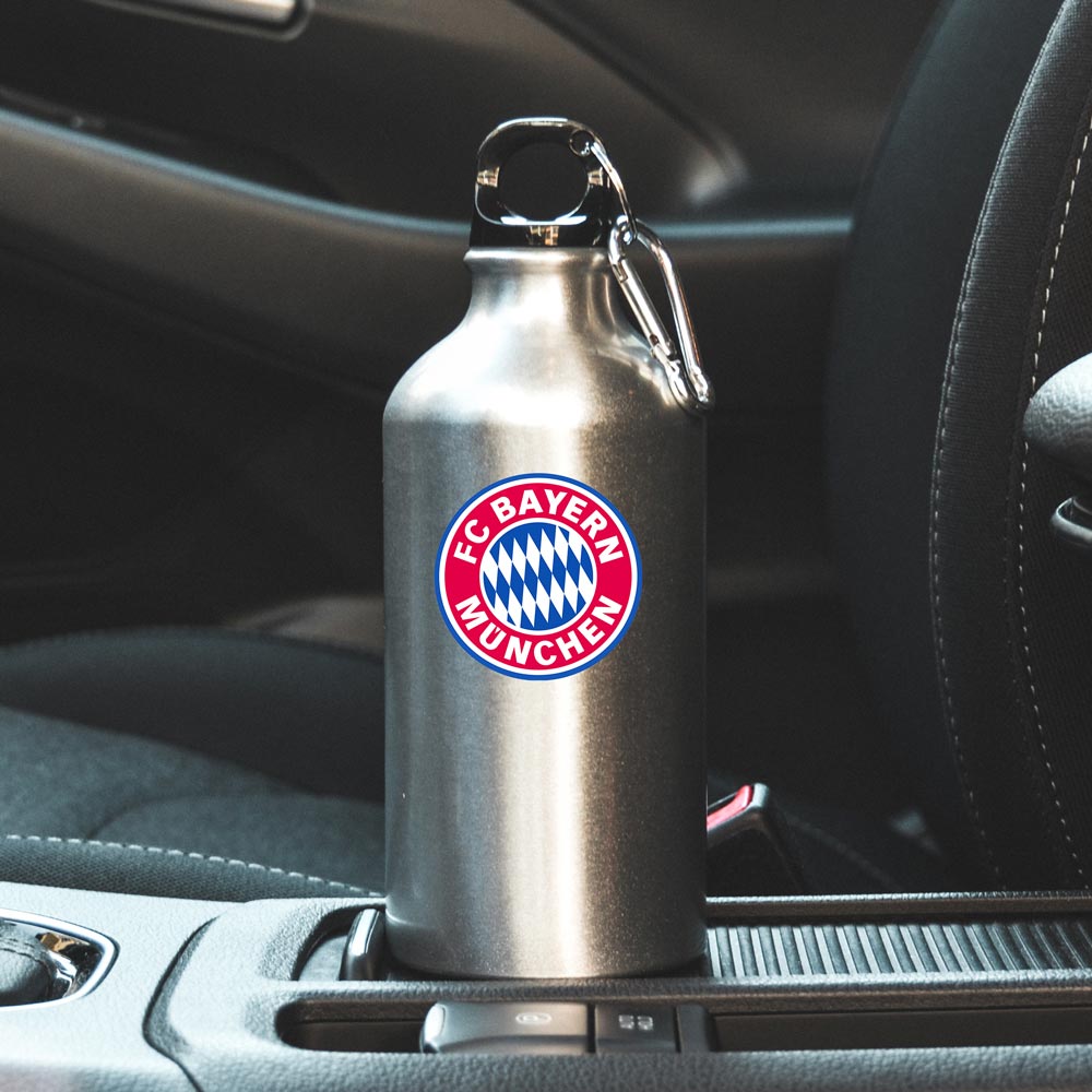 Пляшка спортивна з логотипом футбольного клубу Баварія (Мюнхен) срібляста