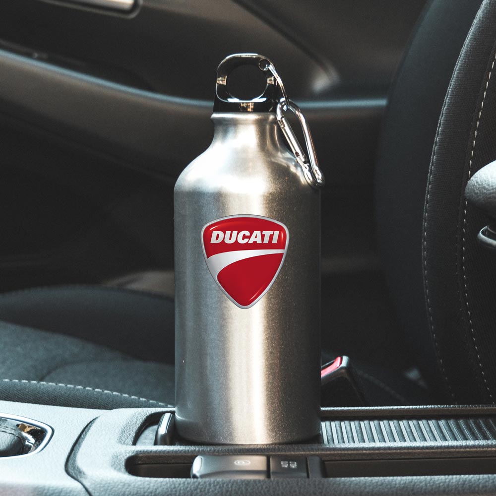 Пляшка спортивна з логотипом Ducati срібляста