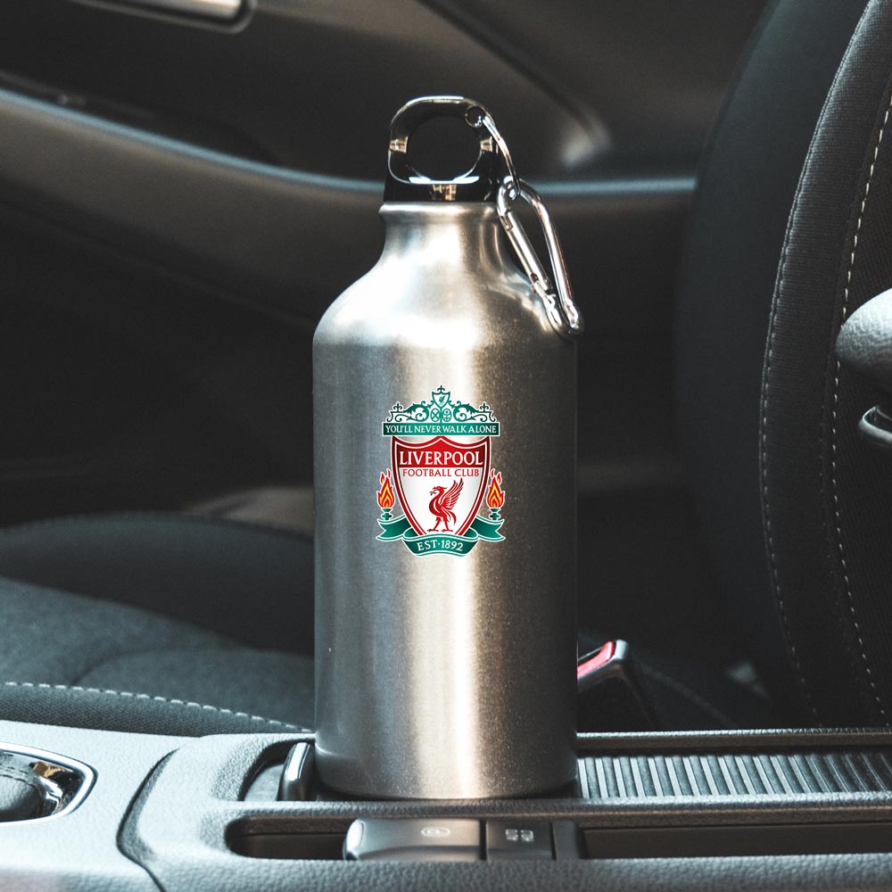 Пляшка спортивна з логотипом футбольного клубу Ліверпуль срібляста