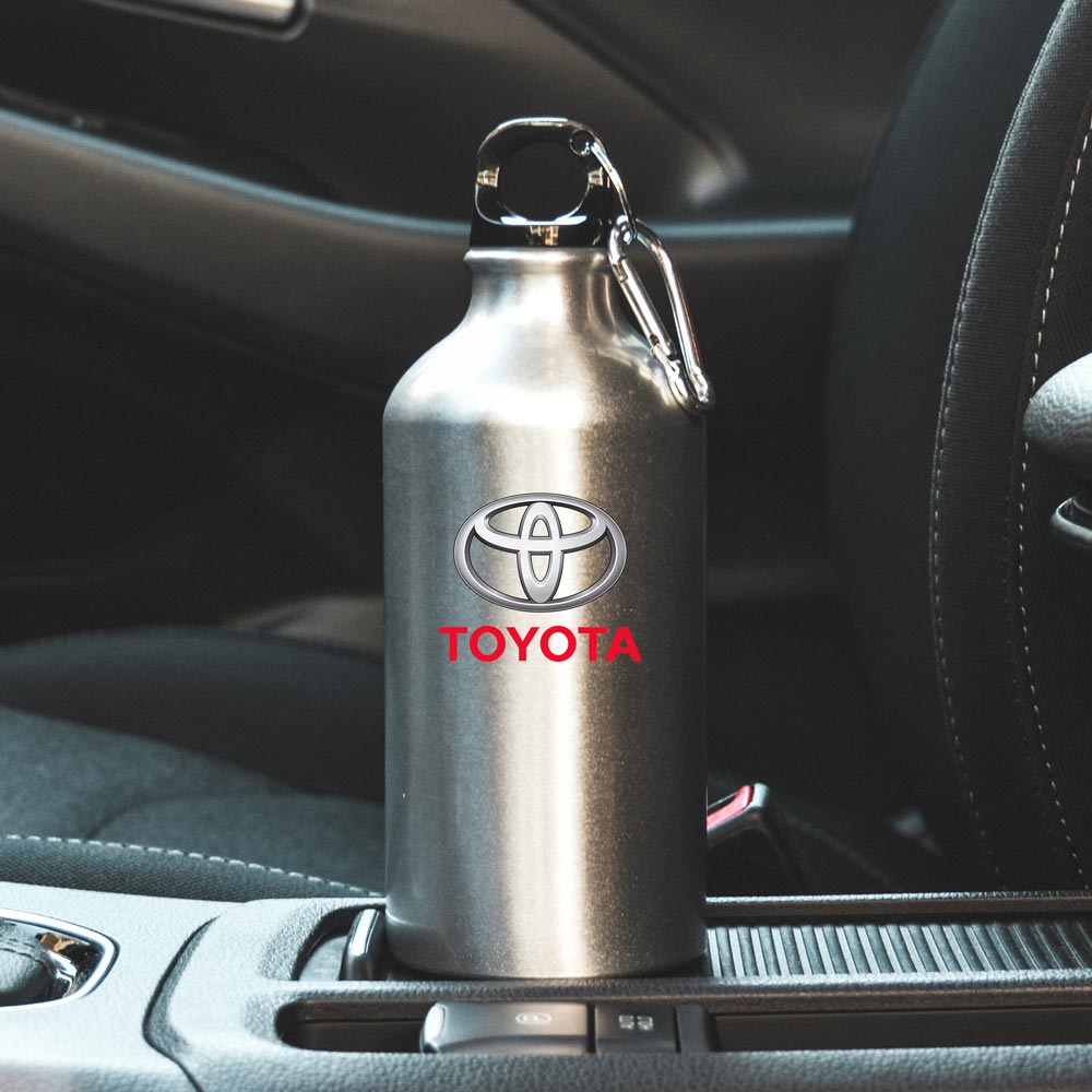 Пляшка спортивна з логотипом Toyota срібляста