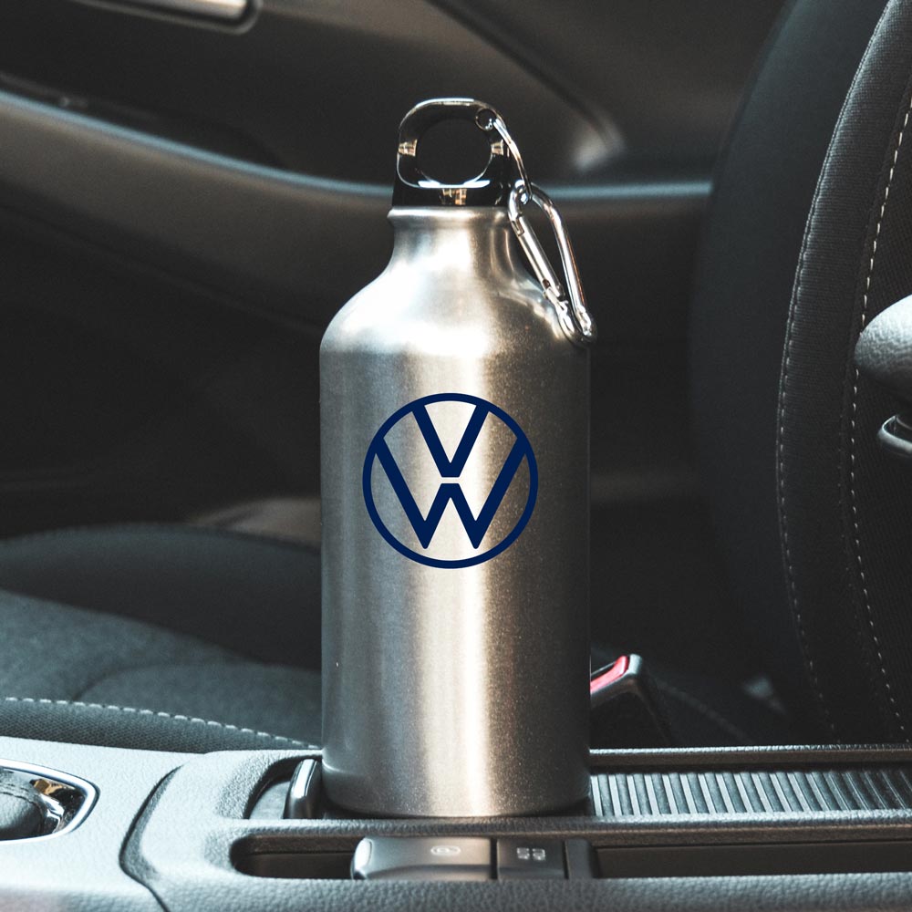 Пляшка спортивна з логотипом Volkswagen срібляста