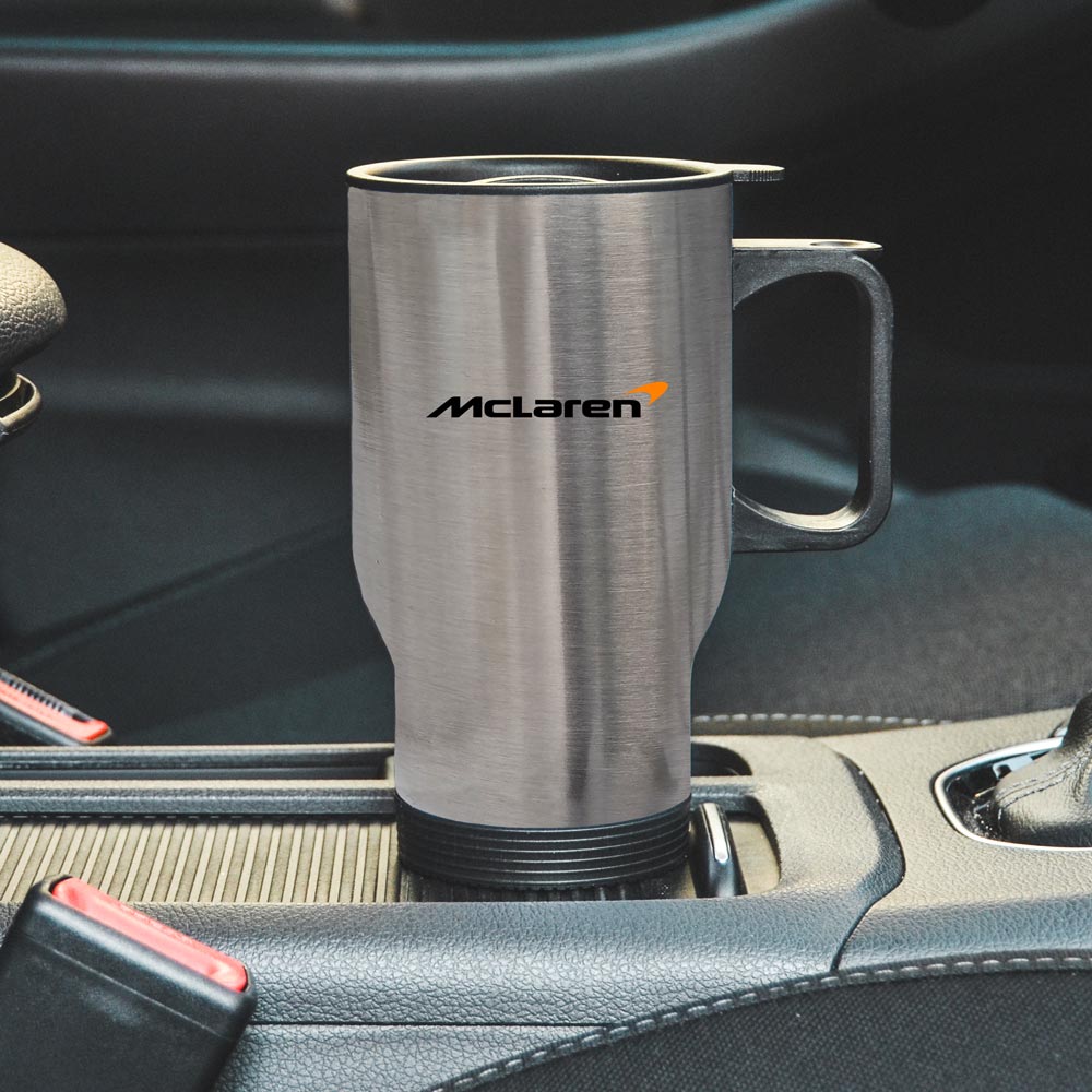 Термокухоль автомобільний з логотипом McLaren сріблястий